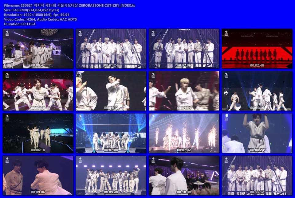 250621 치지직 제34회 서울가요대상 ZEROBASEONE CUT